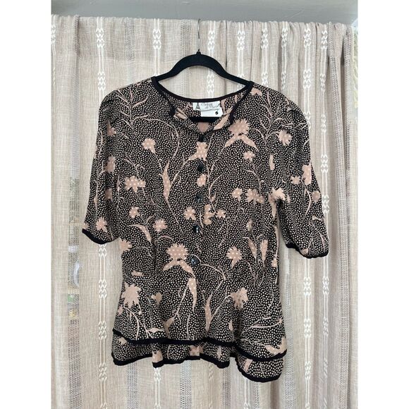 Orlean de Paris Tops - Orlean de Paris Vintage Peplum Blouse